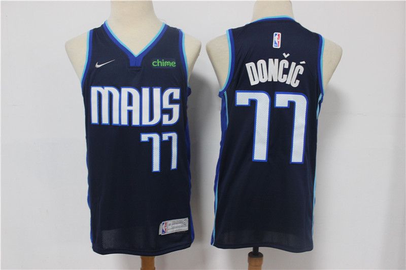 Men Dallas Mavericks #7 Doncic Black 2021 Nike Playoff bonus NBA Jersey